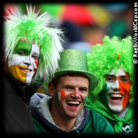 QF1 Ireland v Wales Expectant Irish fans